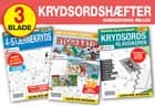 Krydsords samleposer med 3 blade. Sværhedsgrad MELLEM ***