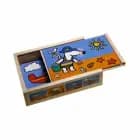 Molly 4 træpuslespil i trææske af Hjelm Förlag