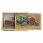 Mulle Meck, landbrugsmaskiner 4 træpuslespil i trææske - Mik Mekanik af Hjelm Förlag