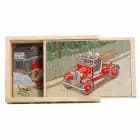 Brandbiler 4 træpuslespil i trææske af Hjelm Förlag