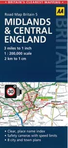 AA Road Map Britain 5: Midlands & Central England