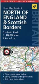 AA Road Map Britain 8: North of England & Scottish Borders