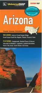 Arizona Laminated Highway Map