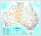 Australia Flat Map Laminated