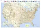 USA vægkort (Plano, lamineret, fysisk)
