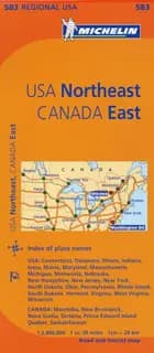 Michelin USA blad 583: Northeastern USA & Eastern Canada