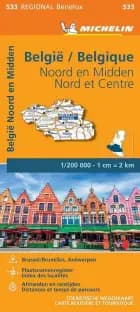 Michelin Benelux Blad 533: Belgium North and Central