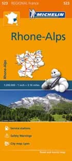 Michelin France blad 523: Rhone-Alpes / Rhone-Alps