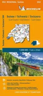 Michelin Schweiz Blad 552: Switzerland Southwest: Geneve, Lausanne, Neuchatel, Fribourg