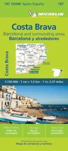 Michelin Spain Zoom Blad 147: Barcelona y alrededores, Costa Brava