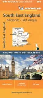 Michelin Great Britain Blad 504: South East England, The Midlands, East Anglia