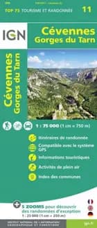 TOP75: 75011 Cevennes - Gorges du Tarn - IGN