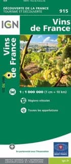 Wines of France Map : Vins du France - IGN