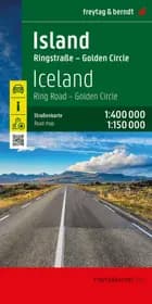 Island - Iceland Ring Road - Golden Circle Road Map