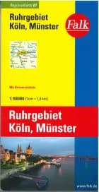 Falk Regionalkarten Deutschland Blad 7: Ruhrgebiet, Köln, Münster