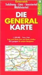Österreich Generalkarte Blad 2: Salzburg, Linz, Innviertel, Mühlviertel