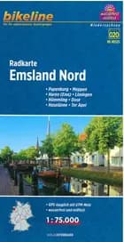 Radkarte Emsland Nord: Papenburg, Meppen, Haren, Lönningen, Hümmling, Dose, Haselünne, Ter Apel - Esterbauer