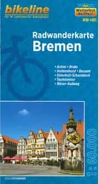 Radwanderkarte Bremen: Achim, Brake, Delmenhorst Bassum, Osterholz-Scharmbeck, Teufelsmoor, Weser-Radweg - Esterbauer