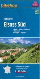 Elsass Süd, Radkarte : Basel, Colmar, Mulhouse, Oberrhein, Sundgau, Vogesen - Esterbauer