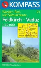 Liechtenstein Feldkirch - Vaduz, Kompass Wanderkarte 21