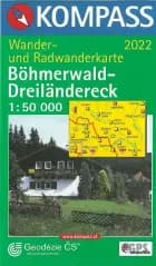 Böhmerwald-Dreiländereck, Kompass Wander- u. Radwanderkarte 2022