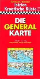 Kroatien Generalkarte Blad 1: Istrien, Dalmatinische Küste Mitte u. Nord