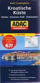Kroatische Küste: Istrien, Kvarner Golf, Dalmatien, ADAC CampingKarte