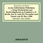 An das Stiftsfräulein Wilhelmine von Zenge 1800
