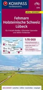 Kompass Fahrradkarte 3316: Fehmarn, Holsteinische Schweiz, Lübeck