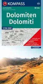 Dolomites - Dolomiten Road Map 364 + Panorama Map af Mair-Dumont/Kompass
