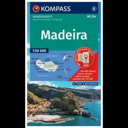 Madeira, Kompass Wanderkarte 234 af Mair-Dumont/Kompass