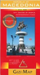 Macedonia, Republic of: Geographical map for Businessmen & Tourists af Gizi Map