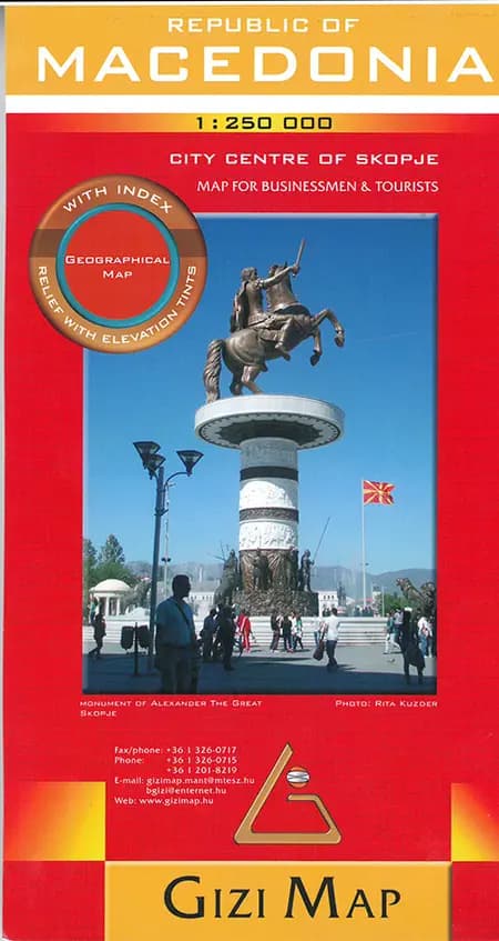 Macedonia, Republic of: Geographical map for Businessmen & Tourists af Gizi Map