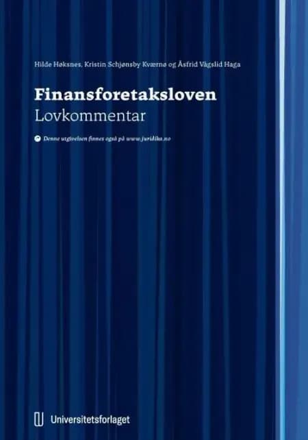 Finansforetaksloven : lov 10. april 2015 nr. 17 om finansforetak og finanskonsern : lovkommentar af Hilde L. Høksnes