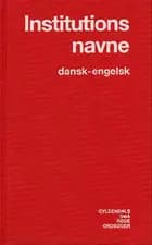 Institutionsnavne Dansk-Engelsk