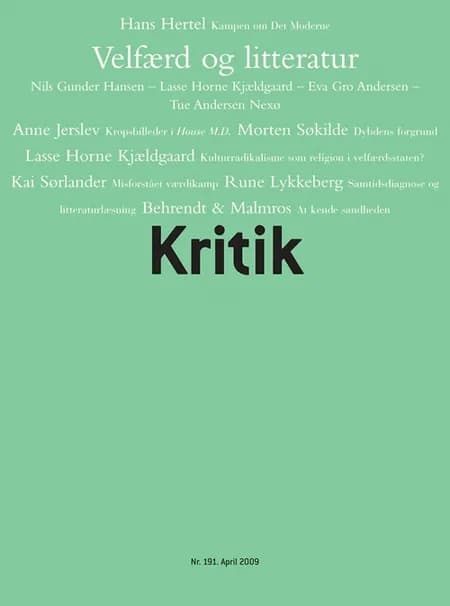 Kritik, 42. årgang, nr. 191 af Frederik Stjernfelt