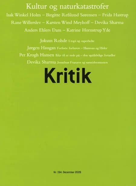 Kritik, 42. årgang, nr. 194 af Frederik Stjernfelt