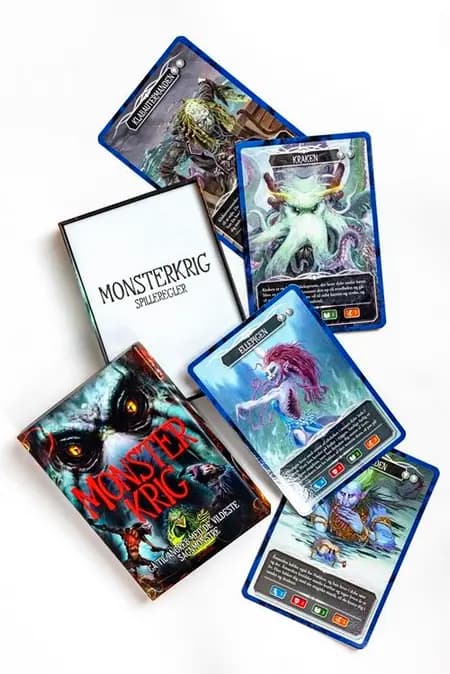 Monsterkrig - kortspil af Gyldendal