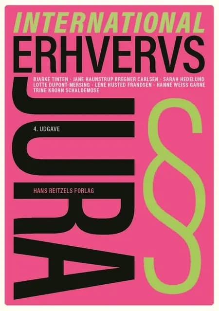 International erhvervsjura af Bjarke Tinten