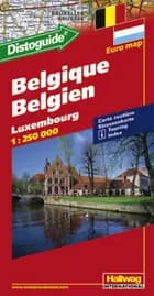 Hallwag, vejkort, Belgien/Luxembourg (m/ distoguide)