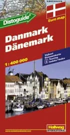 Hallwag, vejkort, Danmark (m/ distoguide)