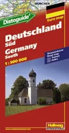 Hallwag, vejkort, Tyskland Syd (m/ distoguide)