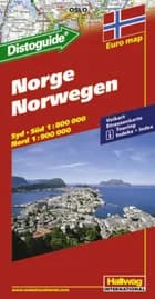 Hallwag, vejkort, Norge (m/ distoguide) 