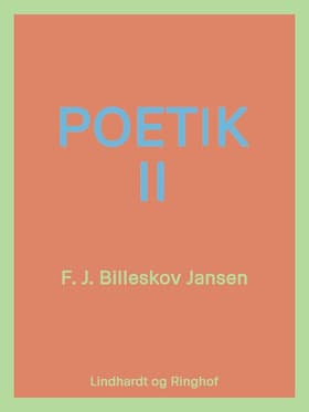 Poetik bind 2 af F.J. Billeskov Jansen