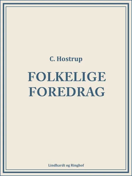 Folkelige foredrag af C. Hostrup