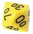 Terning, 10 sider med 10 tabellen (12 stk.)