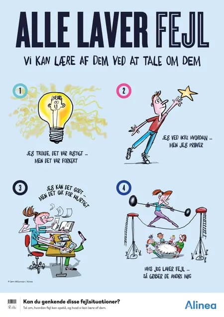 Plakat: Alle laver fejl af Alinea