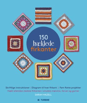 150 hæklede firkanter af Sarah Hazell