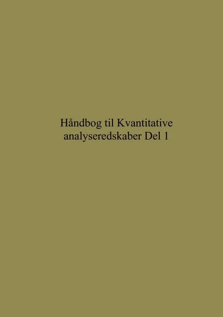 Kvantitative analyseredskaber af Paul Bbaale