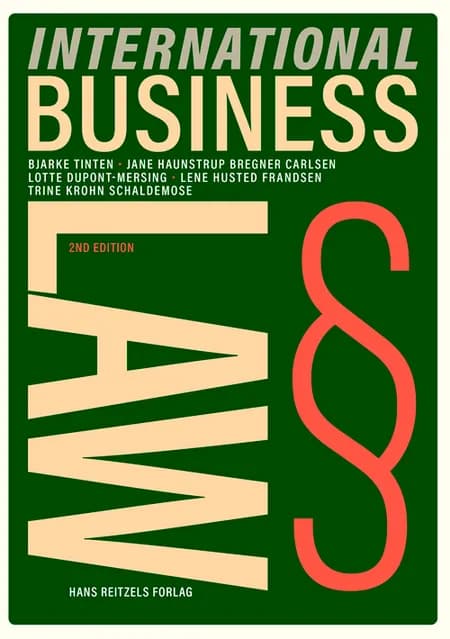 International Business Law af Bjarke Tinten